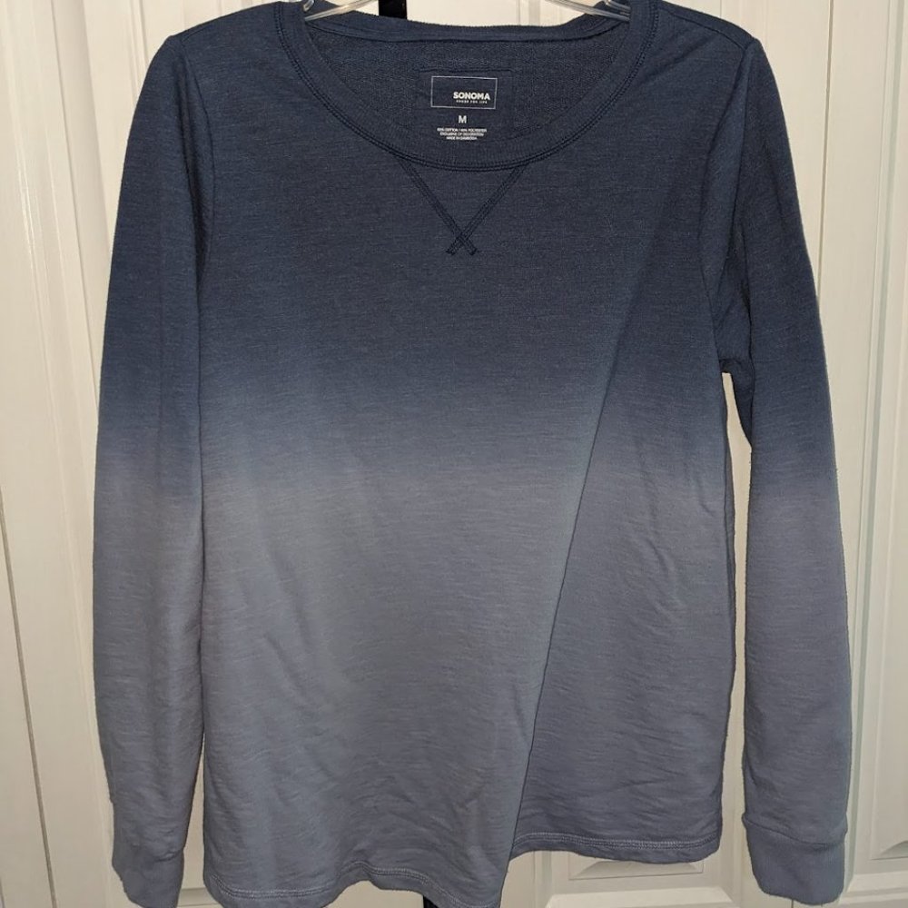 Sonoma Blue Gradient Long Sleeved Shirt Womens M